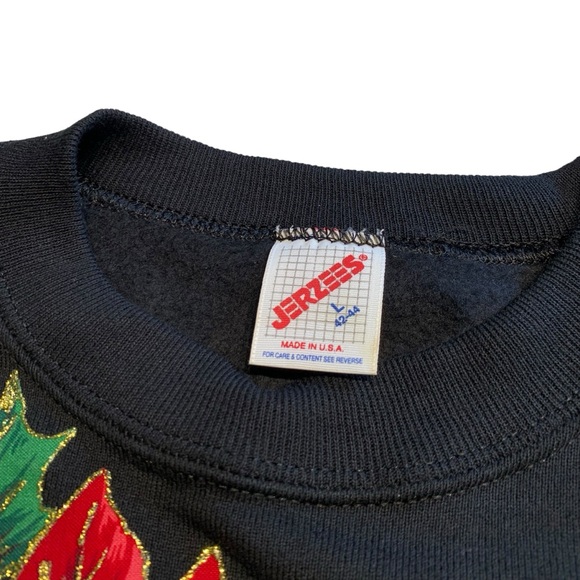 VINTAGE | 90s Poinsettias Crewneck - Sz Large - Picture 7 of 9